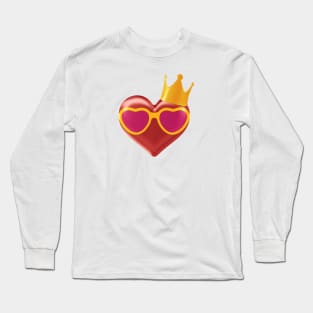 Heart in Pink Glasses Long Sleeve T-Shirt